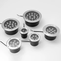 LED RGB 12V Underground Light 6W 7W 9W 12W DC 24V 220V IP68 Buried Light Outdoor floor light Inground Garden Yard Landscape Lamp