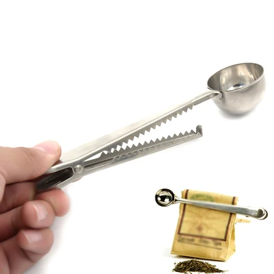 

Multifunction Kitchen Supplies Tea Coffee Measuring Cup Coffee Scoop Spoon Coffee Scoop With Clip Stainless Steel