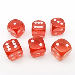 14.5MM Printing Precision Dice Translucent Colors 0.57inch, 6pcs Set