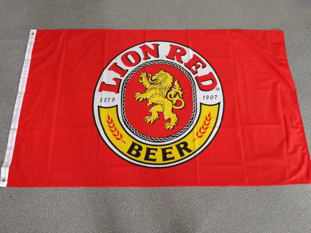 ELECTION 90*150cm lion red beer flag for advertising promotion