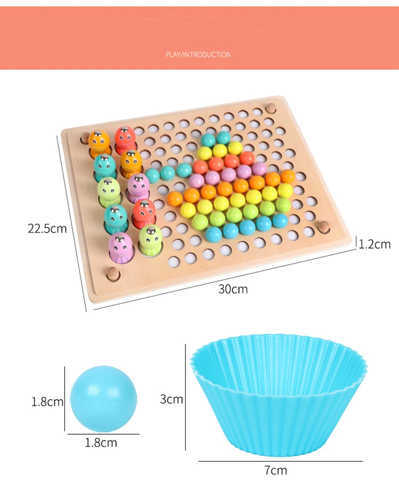 ใหม่ Montessori ของเล่นไม้ของเล่นมือการฝึกอบรมสมองคลิปลูกปัดปริศนา BOARD เกมคณิตศาสตร์เด็ก Early ของเล่นเพื่อการศึกษาเด็ก