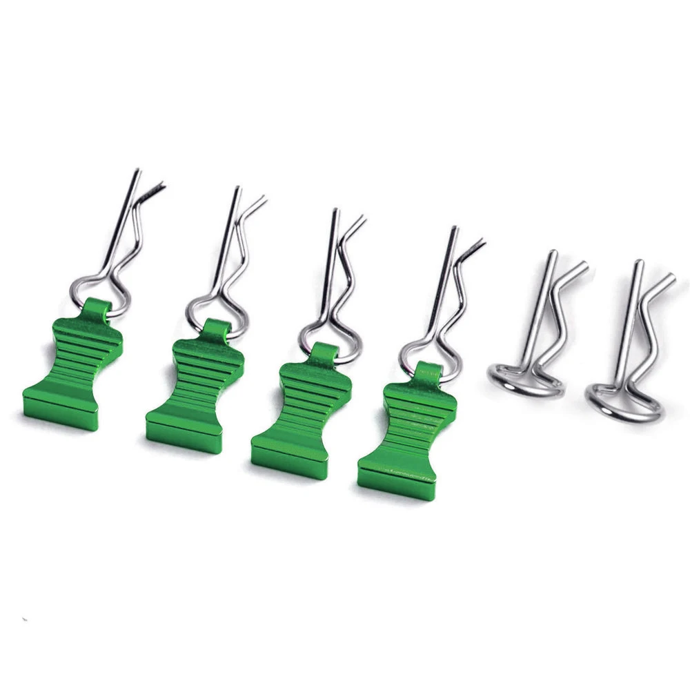 YEAHRUN 4Pcs clip per carrozzeria di tipo R con supporto in alluminio per Axial SCX10 TRX-4 1/8 1/10 1/12 RC parti del modello di auto