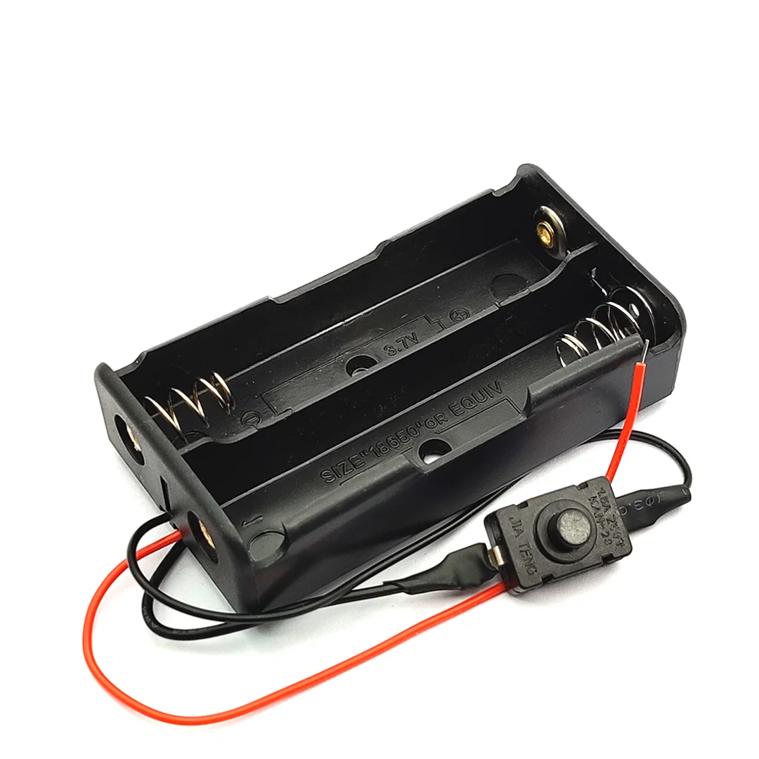 18650 Battery Case With Switch 2 x 3.7V Lithium 18650 Battery Holder Battery Storage Case Diy Kit 7.4V Series Connection