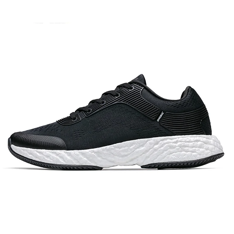 

ONEMIX Black Men Running Sneakers Breathable Mesh Lightweight Women Sport Shoes Energy Outdoor Athletic Jogging Casul Shoes