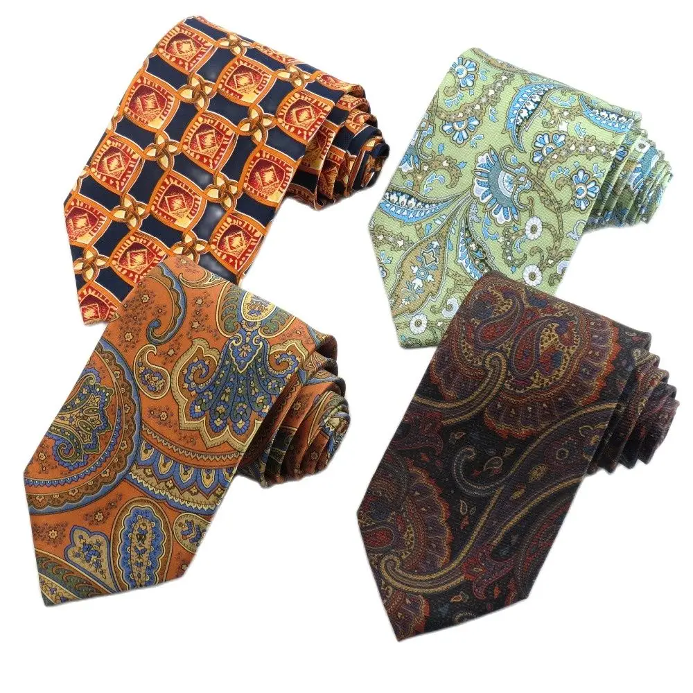 

Luxury 100% Silk Ties For Men Classic Gentlemen Necktie Gravata Mens Tie For Business Wedding Party Shirt Dress Cravate