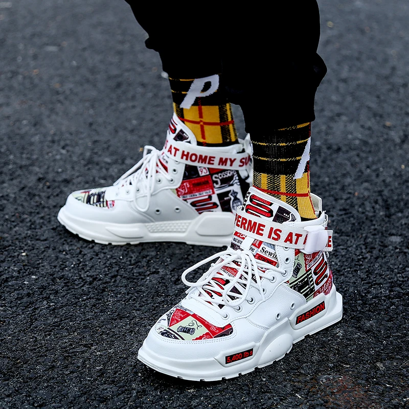 Mens Shoes High Top Couple Shoes Man Mandarin Duck Color Mens Trainers Platform Red Bottom Autumn 2021 Trend Sneakers Zapatillas