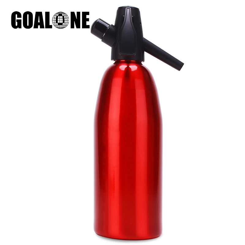 

GOALONE 1L алюминиевый сплав Сода сифон Профессиональный газированная вода чайник с регулятором давления для сока напитки коктейли