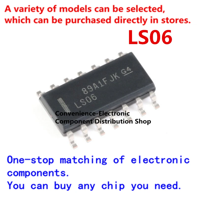 

5PCS/PACK LS06 74LS06DR SMD 74LS06 SOP Chip SN74LS06DR SOIC-14 six-way inverter logic chip