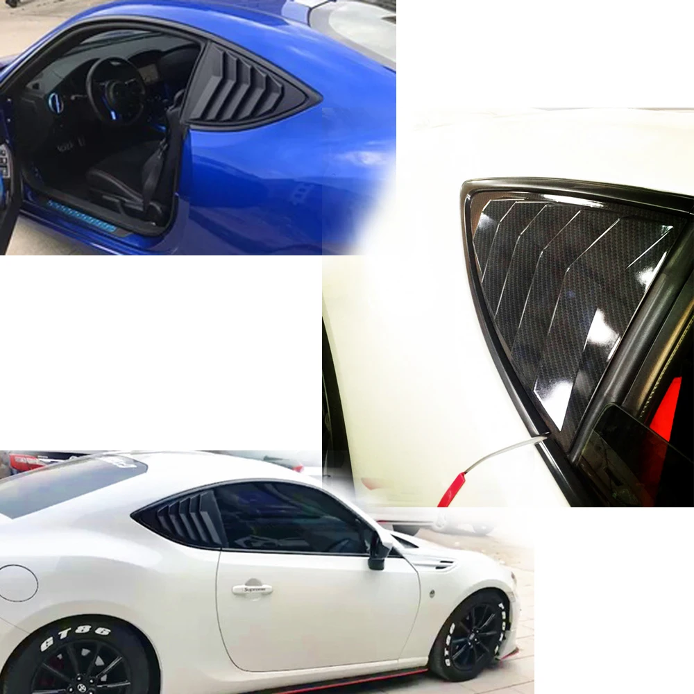 2 pcs/set Rear Quarter Window Louvers Spoiler Panel Vent for Scion FRS for Subaru BRZ for Toyota 86 GT86 2013-2020 ABS Stickers