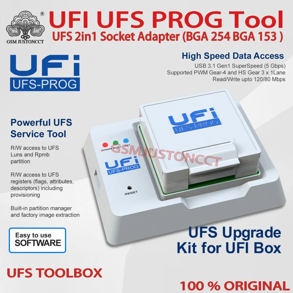 UFI UFS Prog UFS Prog UFS 153 + UFS 254 Socket Adapter, UFS BGA 153 , UFS BGA 254, 2 in 1 Socket Adapter