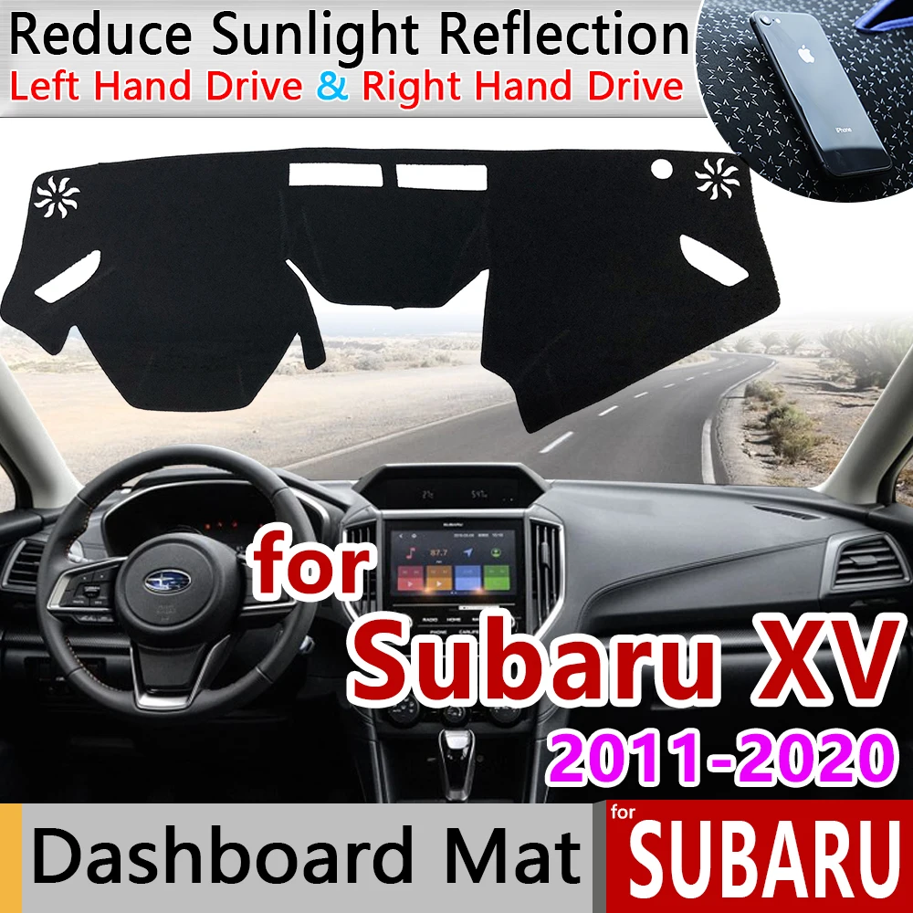 

Противоскользящий коврик для Subaru XV 2011-2022, 2012 2013 2014 2015 2016 2017 2018 2019Накладка для приборной панели, Солнцезащитный коврик для приборной панели, защита автомобиля, ковер, аксессуары Crosstrek WRX STI