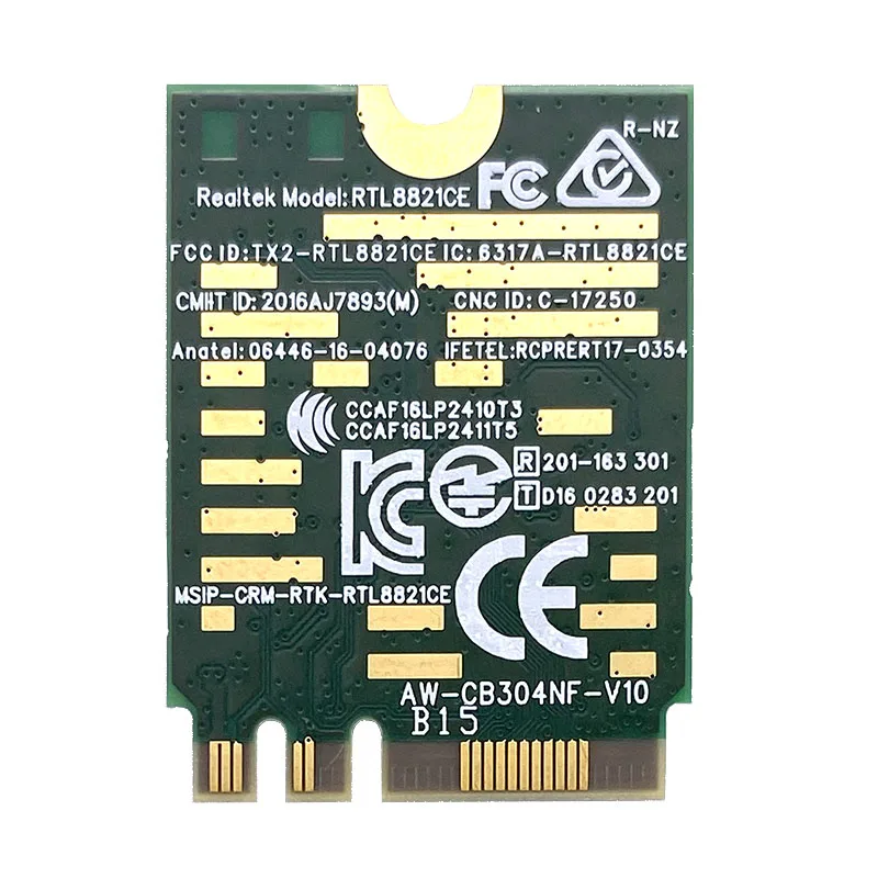 Realtek RTL8821CE AW-CB304NF 802.11AC 1X1 NGFF M.2 dual band 2.4G 5G 433Mbps BT Bluetooth 4.2 WiFi wireless network card
