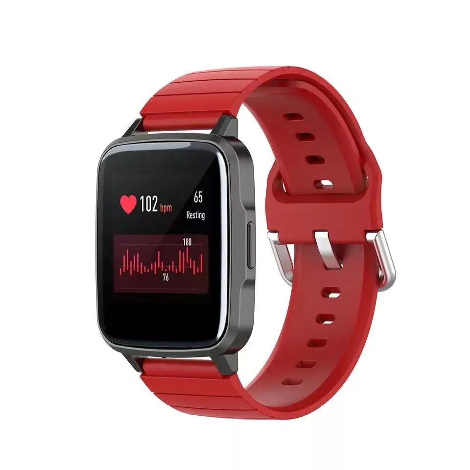 19mm Sport Watchband Strap Soft Silicone Smart Watch Replacement Bracelet For Haylou Solar LS01/ID205/Willful IP 68 Accessories