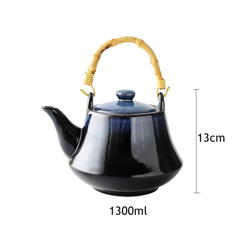 Blue Cat Eye Design Teapot Chinese Traditional Ceramic Tea Cup Afternoon Tea Drinkware Set Home Decor Teaware Kung Fu Tea Set