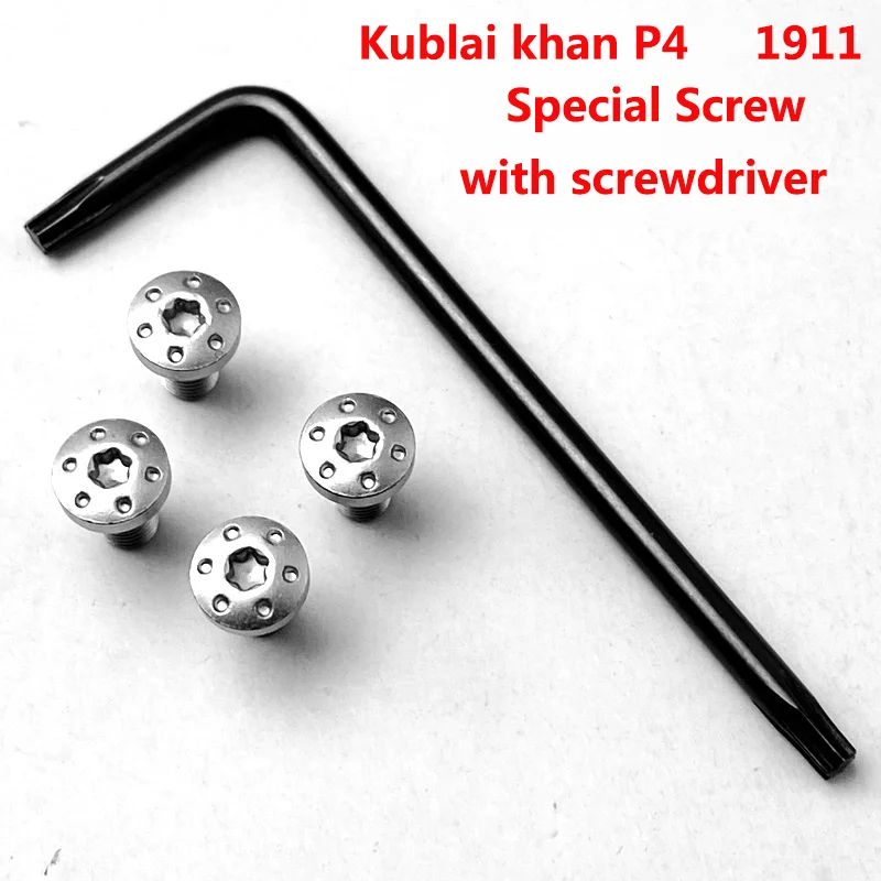 

Custom Stainless Steel Kublai Khan P4 ZY1 Wood Guard 1911 Grips Handle Screw Refit Modified Accessories Screws Bolt Colorful