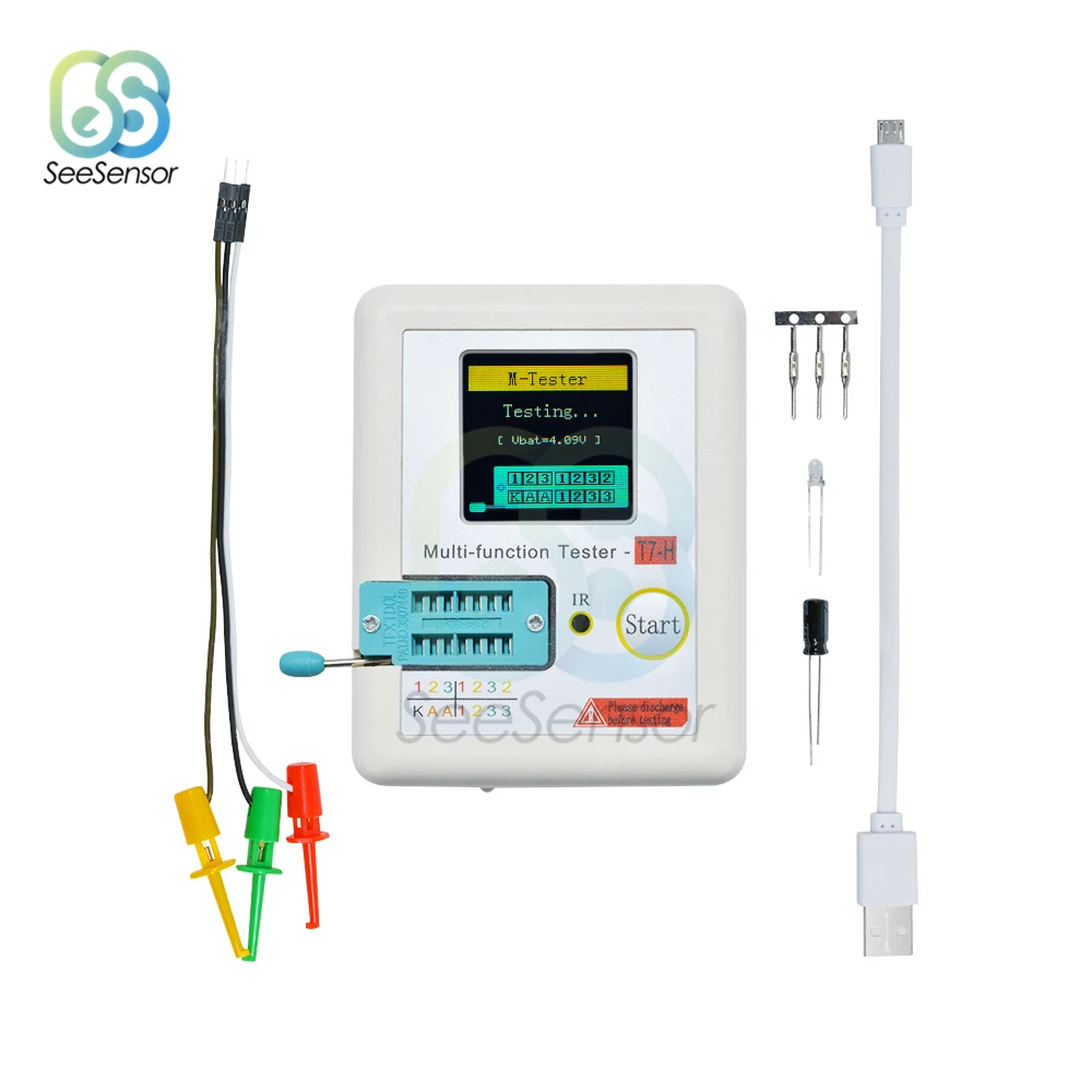 LCR-T7 di TC-T7-H multifunzionale TFT retroilluminazione Transistor Tester diodo triodo misuratore di capacità LCR ESR multimetro