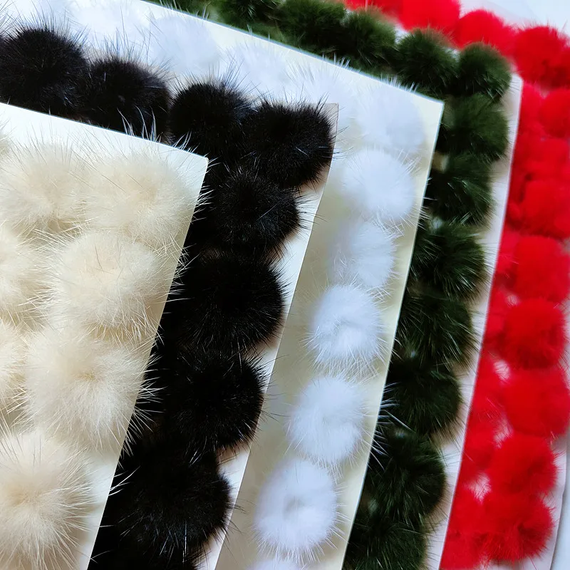 Opakowanie 80 sztuk 30 Mm kolorowe Mink pompony 3Cm puszyste pompony do nakrycia głowy kolczyki breloki Diy zapasy rzemieślnicze materiały