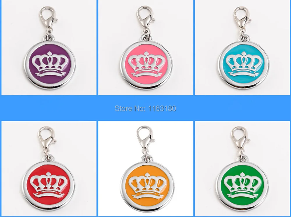 

100 pcs/lot Personalized Round Shape Pets ID Name Tag Address Pendant Dog Puppy Collar Anti-Lost Card Pet Accessories