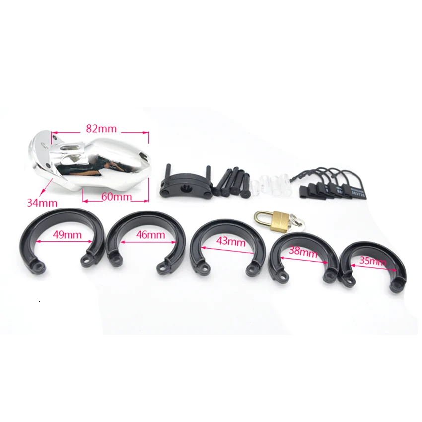 Sex Shop New Male Chastity Cock Cages Sex Toys For Men Penis Belt Lock With Four Penis Rings With Cage Gay Device Chastity Lock