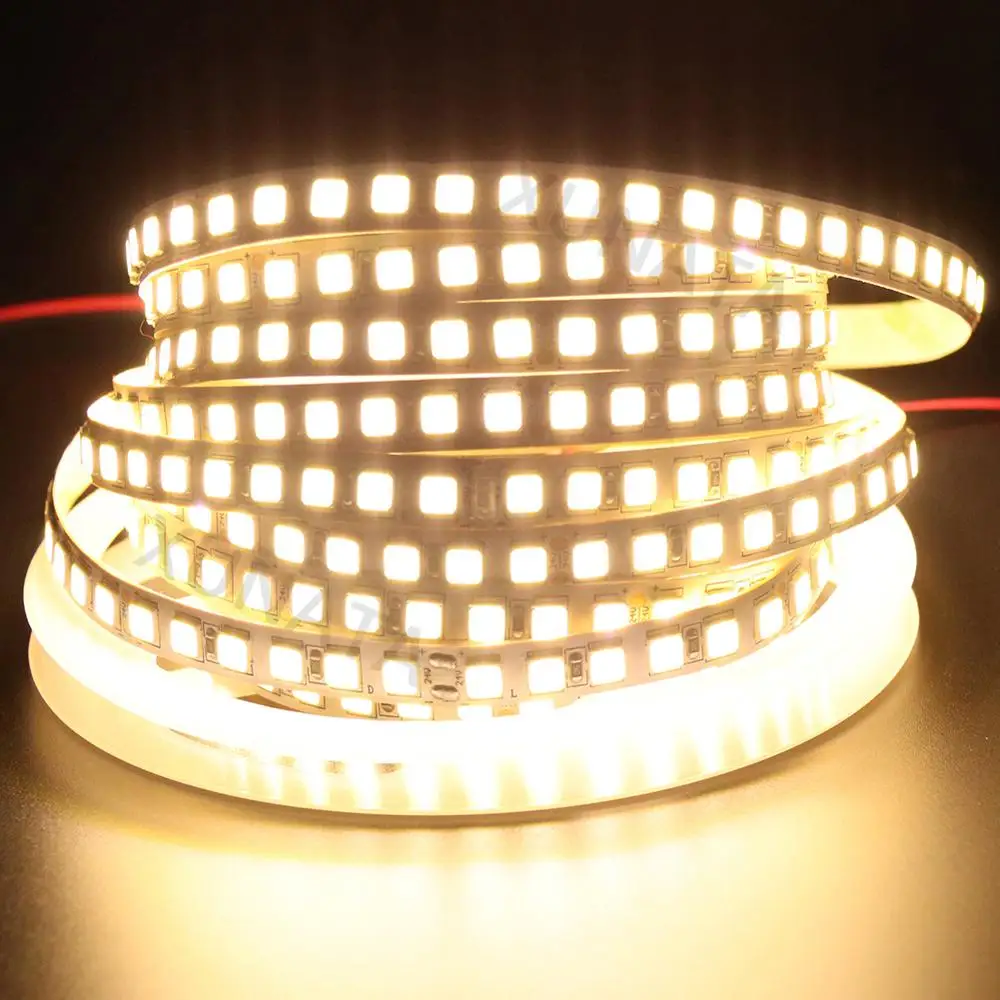 DC 12V 24V 5054 LED Strip Light 5m 120LEDs/M Waterproof Warm white 600 Led stripe Flexible LED Ribbon Tape More Bright 5050 5630