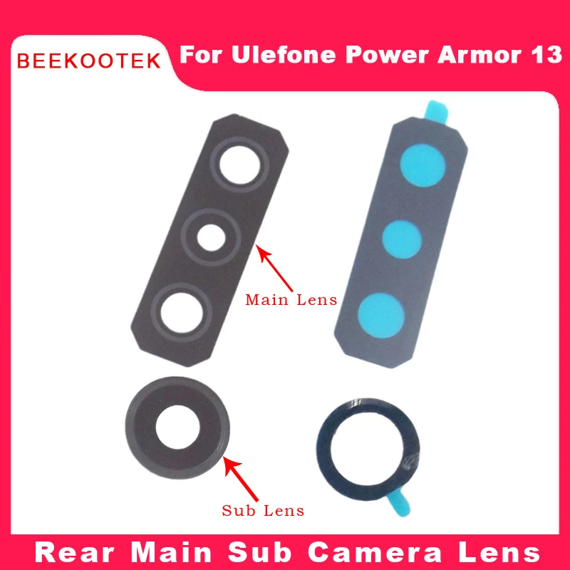 New Original Rear Back Main Camera Lens Sub Camera Glass Lens Accessories Parts For Ulefone Power Armor 13 6.81 Inch Smartphone