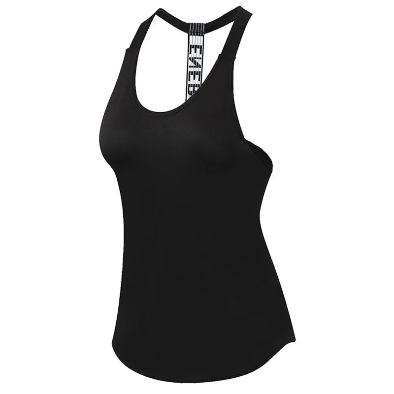 Women Sleeveless Yoga Vest Irregular Sexy Back Fitness Loose Running Tank Top Quick Dry Gym Training Workout T Shirt Custom Logo