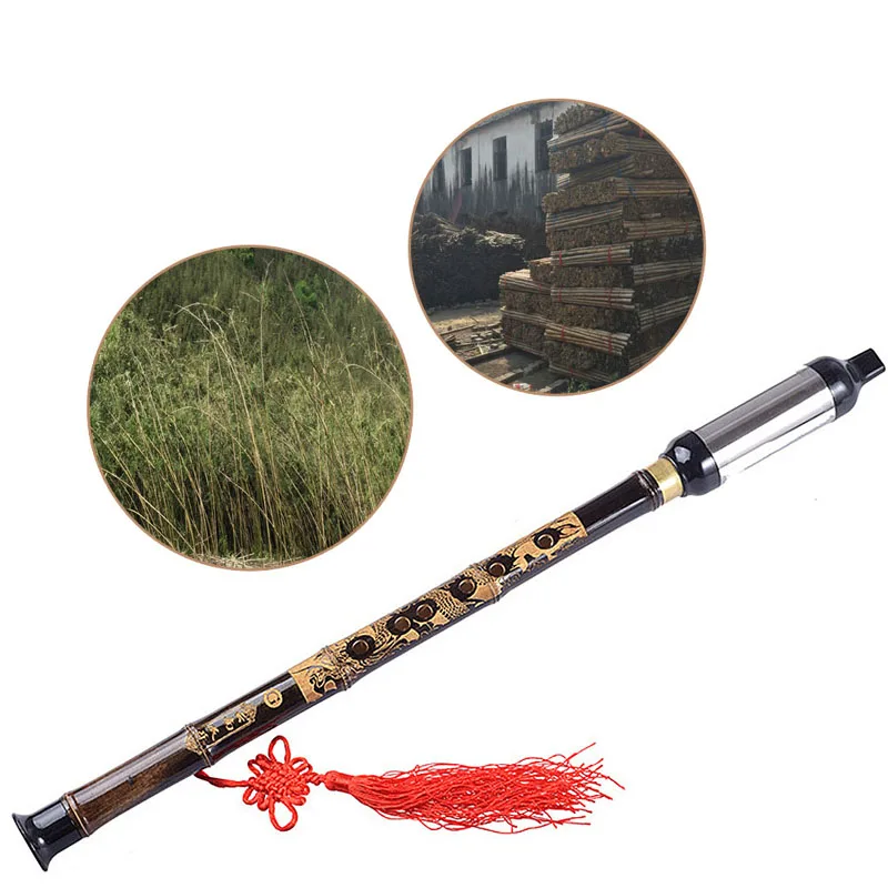 المزامير Woodwind الأسود الخيزران الصينية يوننان Bawu G مفتاح الأنابيب أداة عزف موسيقى PXPF