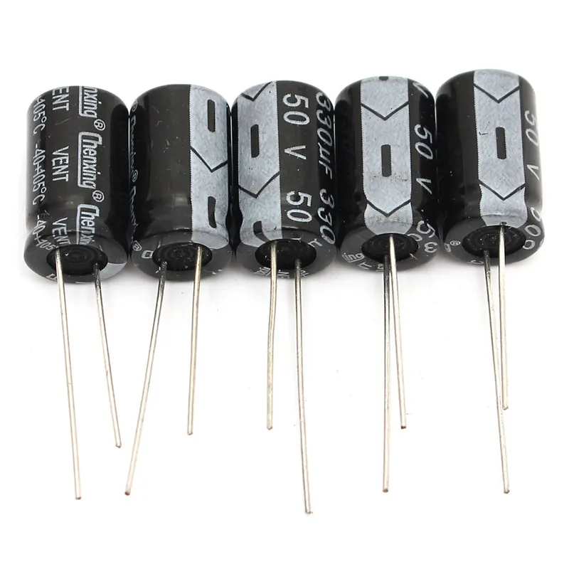 Condensadores electrolíticos de 15 valores, Kit de muestra de 50V, 1uF-120 uF, conjunto surtido de condensadores electrolíticos radiales de 2200UF y