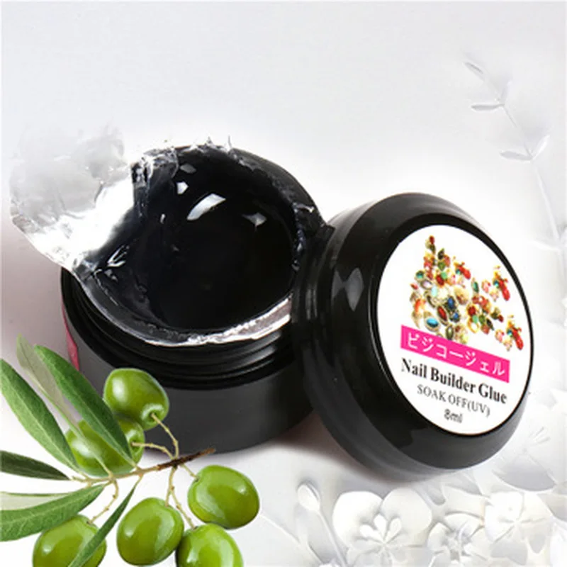 8ml Nail Art Rhinestone Gel Glue Professional Diamond Sticky Adhesive UV Gel Nail Polish Glue DIY Crystal Gem Jewelry Decoration