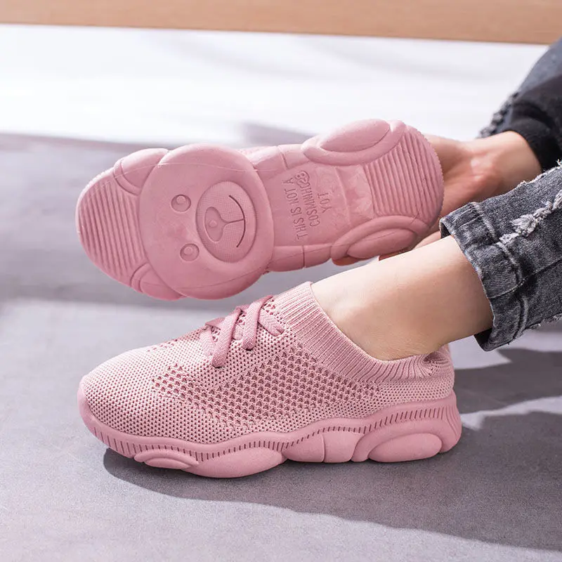 

Children's Sports Shoes 2021 Spring New Children's Fashion Ins With The Same Paragraph Bear Bottom Medium And Large Kids Shoes