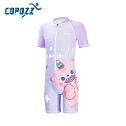 COPOZZ Traje de baño para bebé (niño o niña) protección UV UPF50 + traje de baño de una pieza para niñas de 3 a 12 años traje de baño para niños ropa de playa