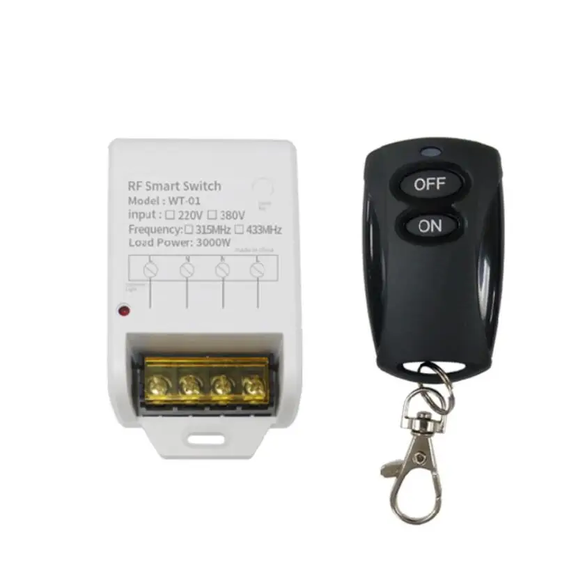 

AC 380V 30A relay High power wireless remote control switch for water pump 433mhz lighting