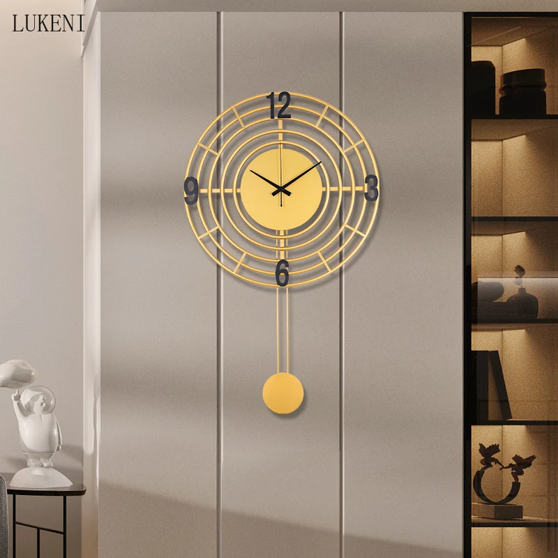 Nordic Net Red Wall Clock Fashion Modern Minimalist Wall Watch Living Room Bedroom Personality Creative Light Luxury Home Clock