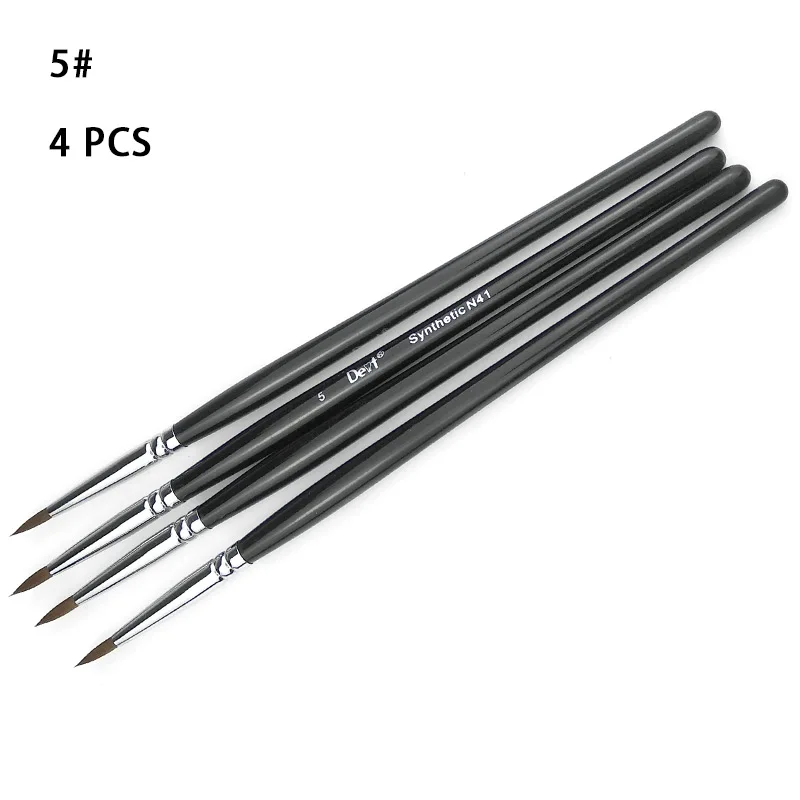 

Dental Porcelain Brush Pen 5# for Adhesive Composite Cement Porcelain Teeth Glazing Pen Tools Dentist Supplies 4pcs/set