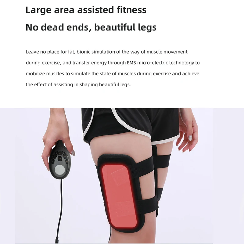 Upgrade EMS Electric Muscle Stimulator Massager Fitness TENS Anti Cellulite Legs Belts Trainner Slimming Thigh Bodybuilding Band