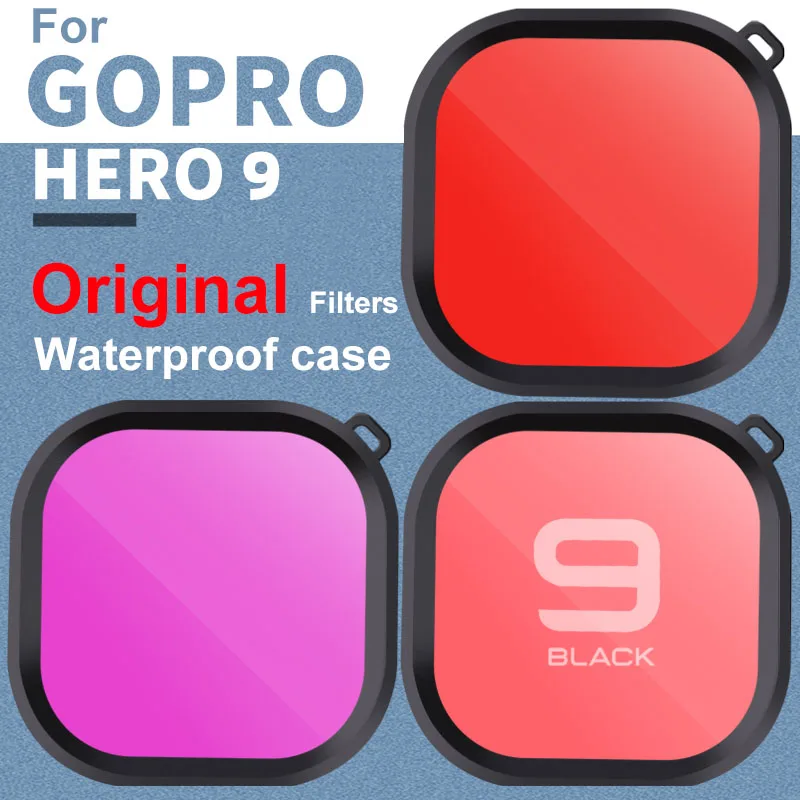 For Gopro Hero 10/9 Black original Waterproof Housing Case Diving Filter Lens Underwater Protective Shell Box go pro Accessories