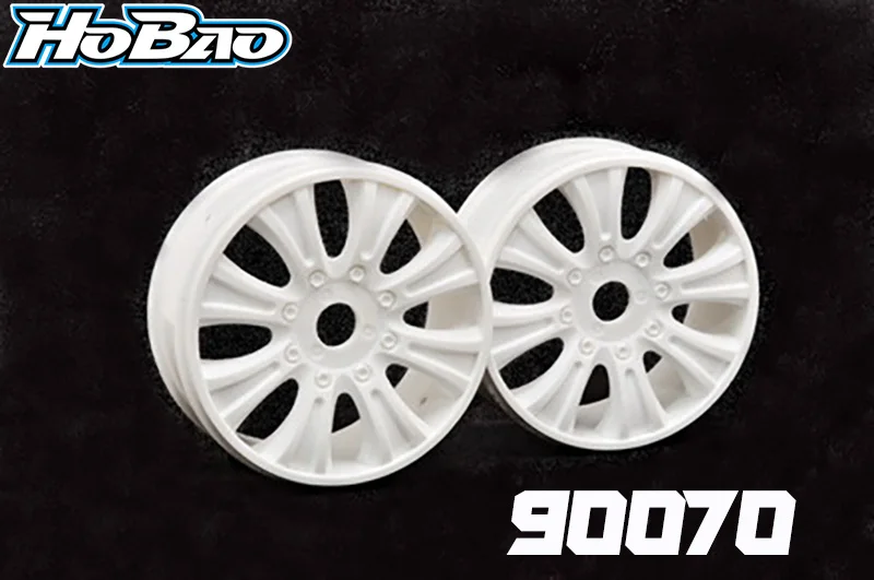 OFNA/HOBAO RACING 90070 WHEEL (WHITE), 2PCS FOR 1/8 GTS/GTB NITRO/ELECTRIC ON-ROAD 1/8 FS HONOR KM ONROAD