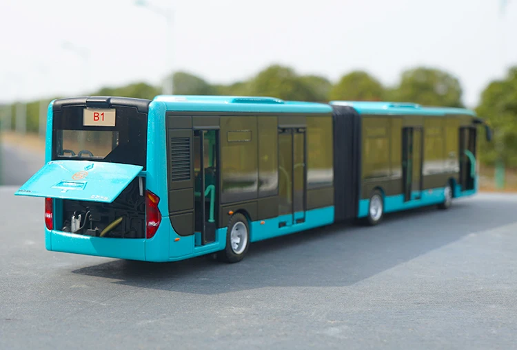 Original factory authentic Changzhou Changlong Blue 1:42 Scale Diecast Scania Articulated BRT Bus Model for GIFT