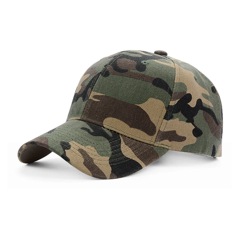 Baseball Cap Outdoor Sport Caps Leisure Army Camo Hat Sunscreen Duck Tongue Hat Snapback Caps Men\'s and Women\'s Camouflage Caps