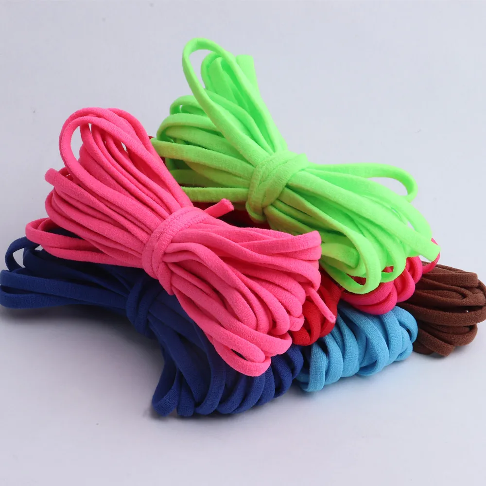 4/5mm Mask Colorful Elastic Rope Round Flat Rubber Band String Mask Ear Hanging Cord Tape Handmade Protective Cloth Accessories