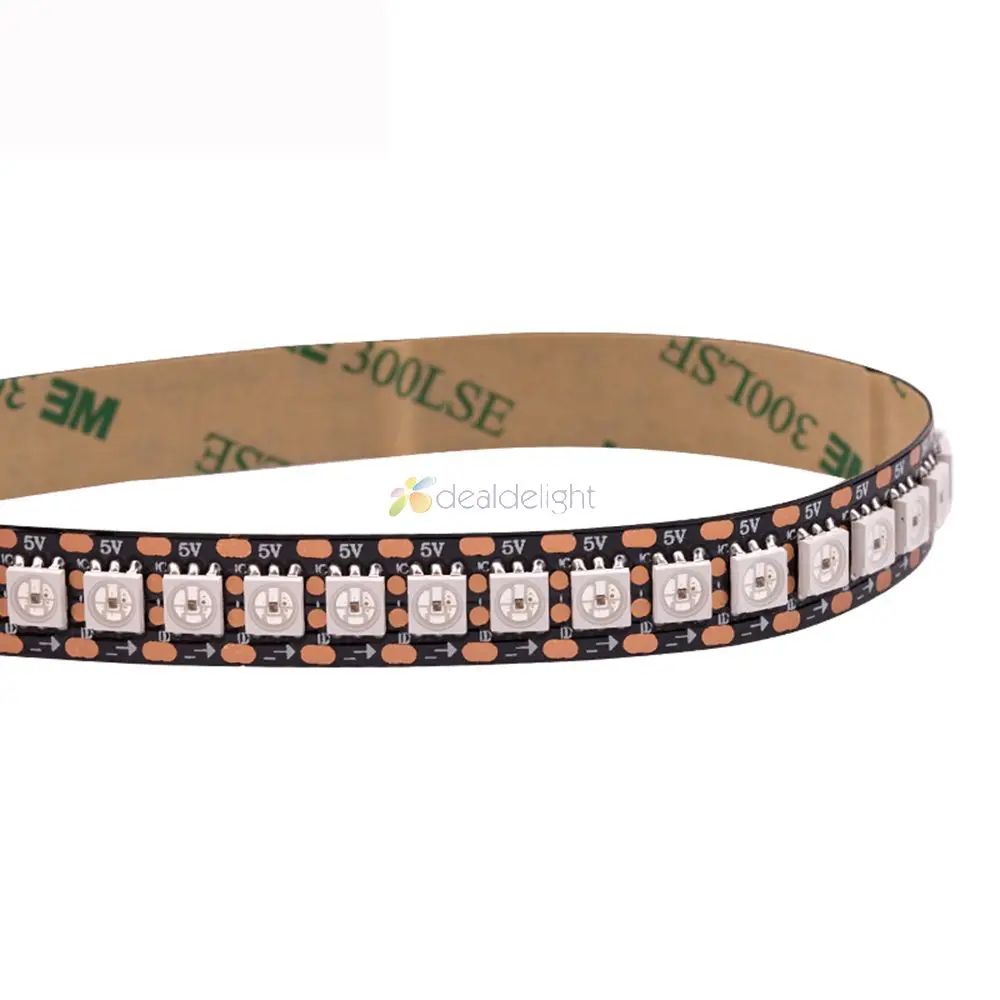 High Speed HD107S RGB digital led strip 30/60/144 Led/m Addressable RGB LED Flexible Strip Double data Transmission DC5V