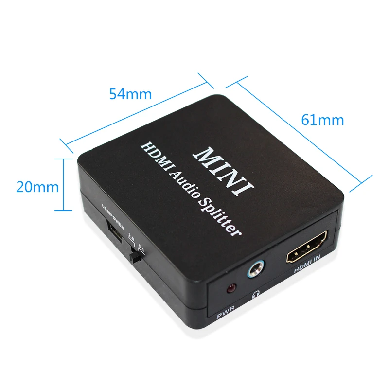 HDMI Audio Splitter Extractor met 2CH/5.1CH SPDIF COAXIALE Audio Extractor Converter Audio Splitter voor XBOX PS4 Hoofdtelefoon