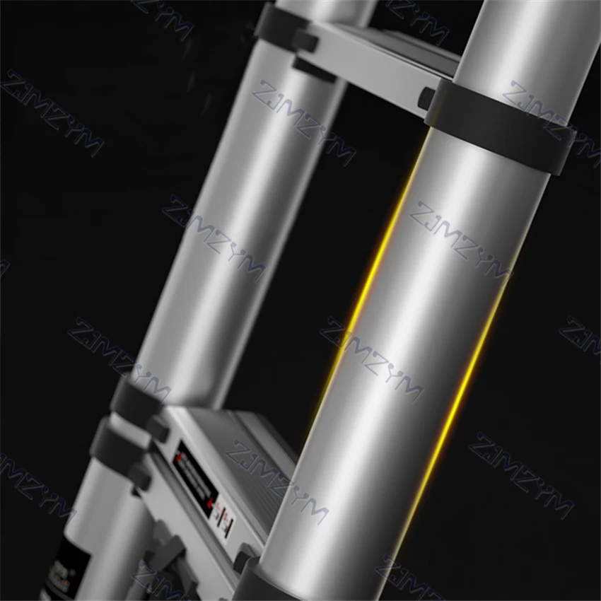 Escalera plegable multifuncional para el hogar, accesorio de aleación de aluminio, telescópico, portátil, de espiga, 1,5 M + 1,5 M, MDL-170D