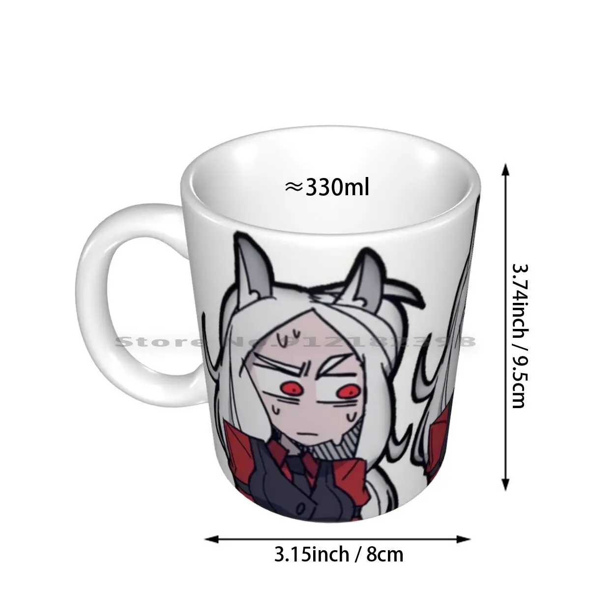 Helltaker Cerberus The Triple Demon Sticker / Shirts / More Ceramic Mugs Coffee Cups Milk Tea Mug Helltaker Cerberus Cute Anime