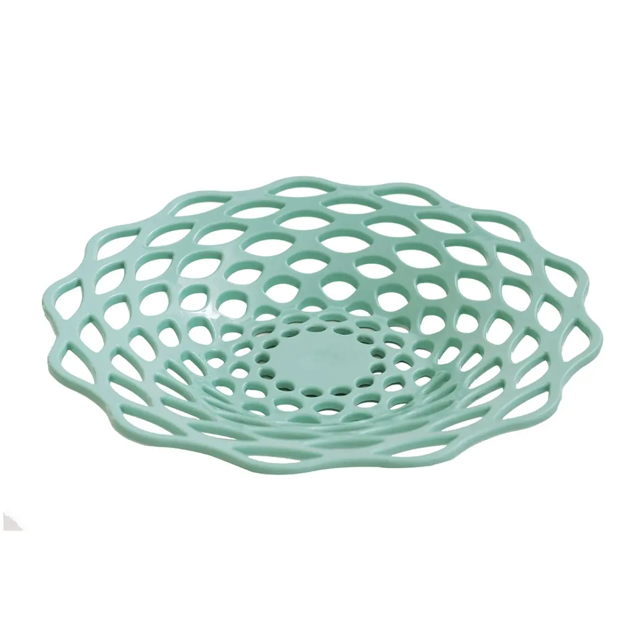 Splayed Turquoise Color Fruit Bowl