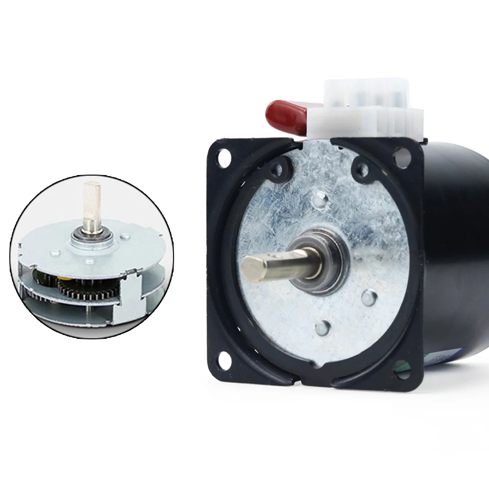 100KG 28W 68KTYZ 220 AC Permanent Magnet Synchronous Motor With Bracket CW/CCW Metal Geared Slow Speed 2.5 To 110RPM