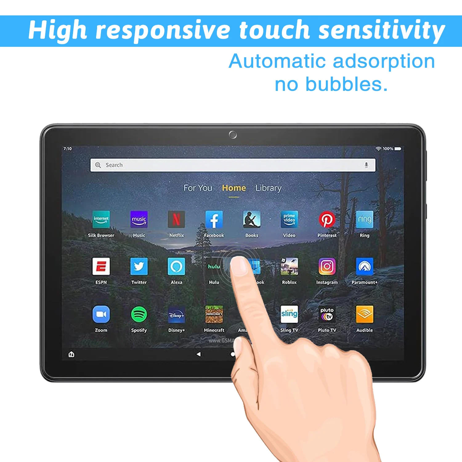 Tempered Glass For Amazon Fire HD 10 2021 /10 Plus 2021 10.1inch Tablet Screen Protector Premium 9H Glass Film