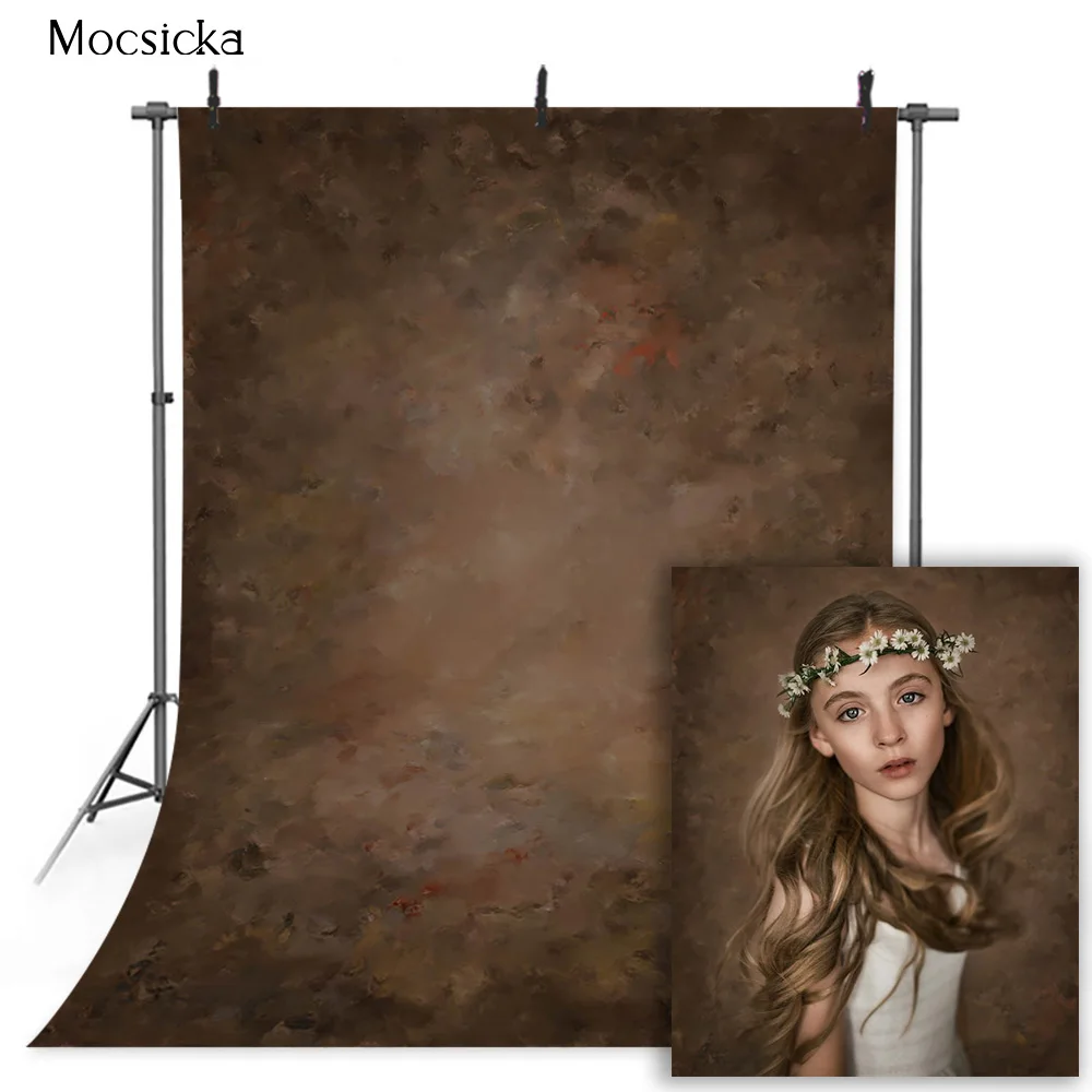 Latar belakang tekstur potret anak perempuan baru lahir untuk alat peraga fotografi antik abstrak tua Master latar belakang untuk Studio foto