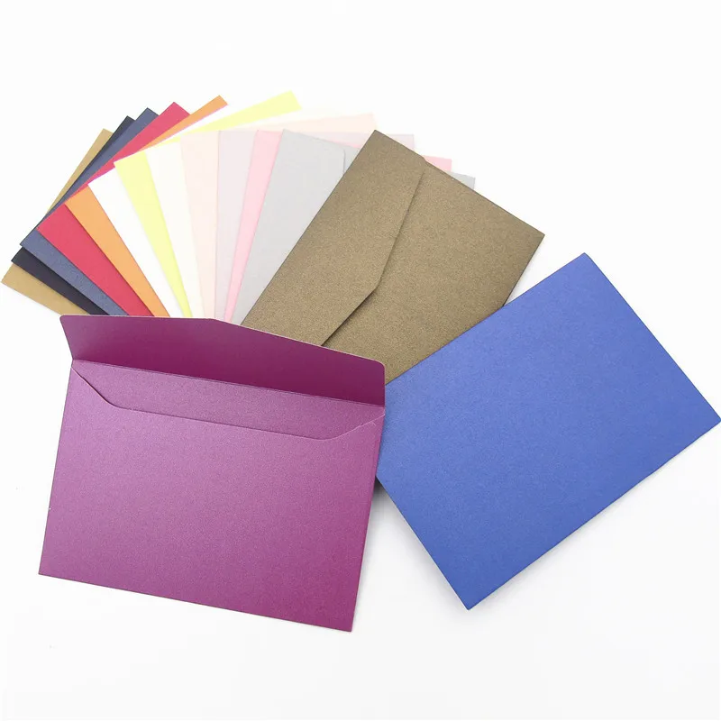 

500Pcs/Lot Colorful High Grade Paper Bag Envelope Kraft Paper 6 Inch Card Envelope Invitation bags Wholesale