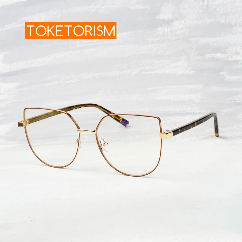 Toketorism Trendy Blue Light Blocking Glasses Computer Eyewear Female Prescription Eyeglasses Frame